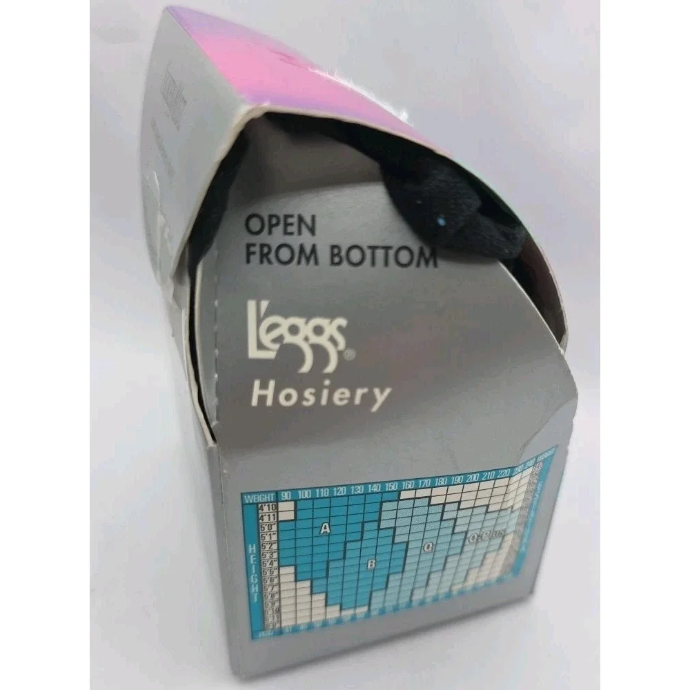 L'eggs Silken Mist Shaper Panty Pantyhose Size Q XL Black New In Box